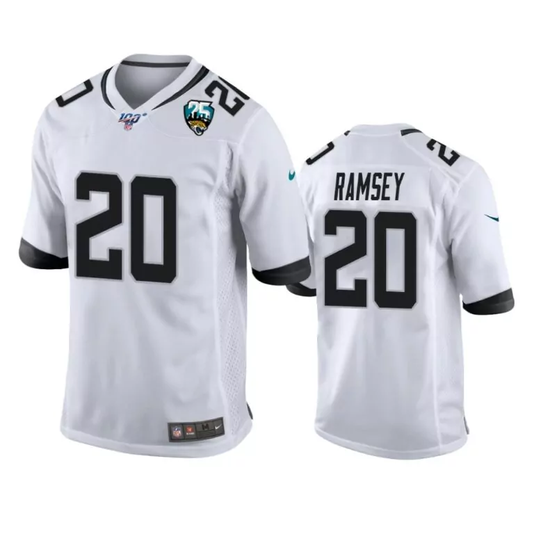 Jalen Ramsey 20 Jersey White Jacksonville Jaguars 25th Anniversary Men Standard Alternate