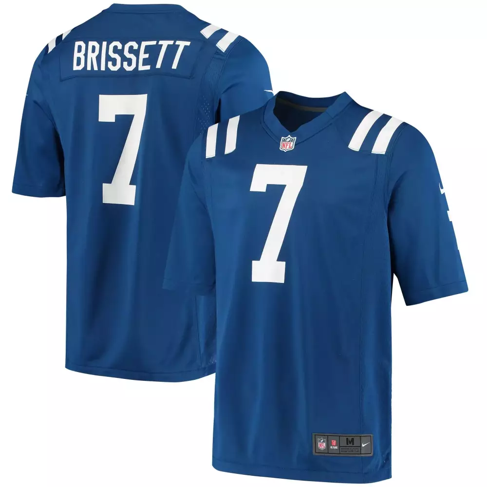 Jacoby Brissett 7 Jersey Blue Indianapolis Colts Men Replica White Game