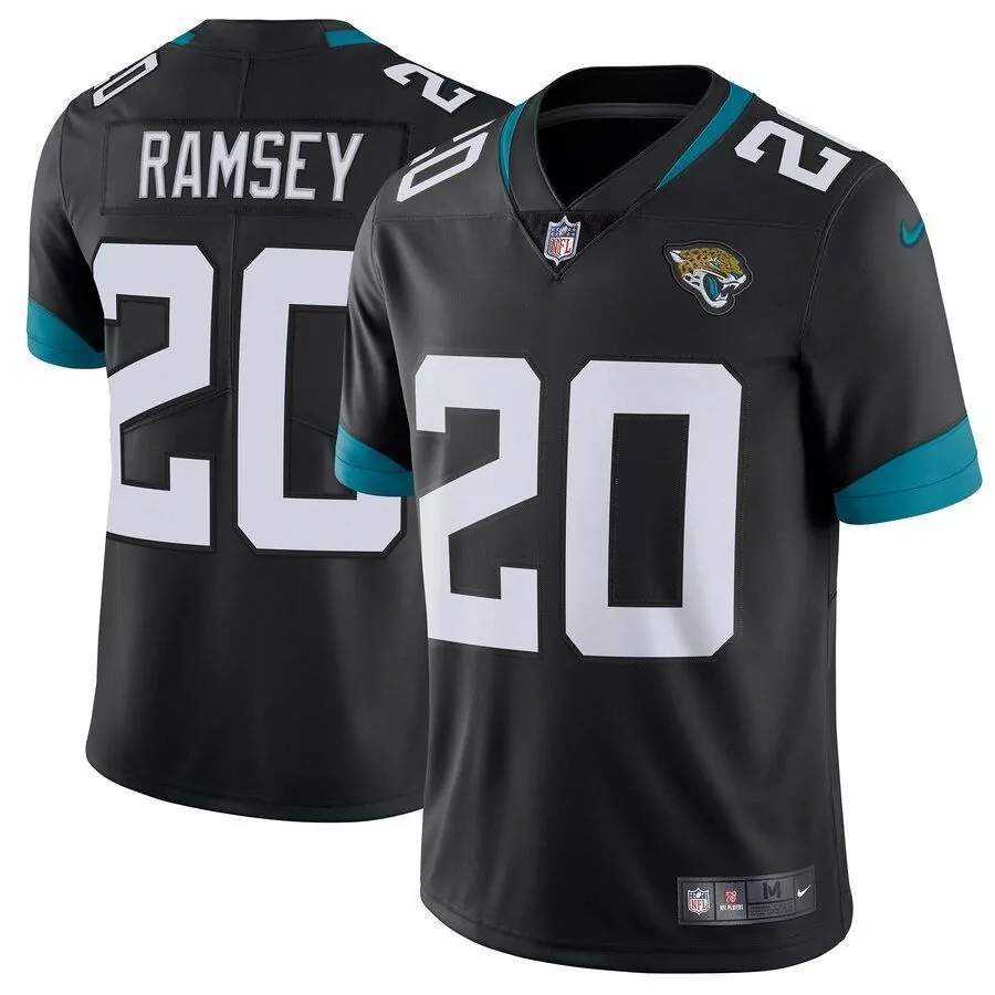 Jalen Ramsey 20 Jersey Black Jacksonville Jaguars Men Standard Teal Vapor Limited