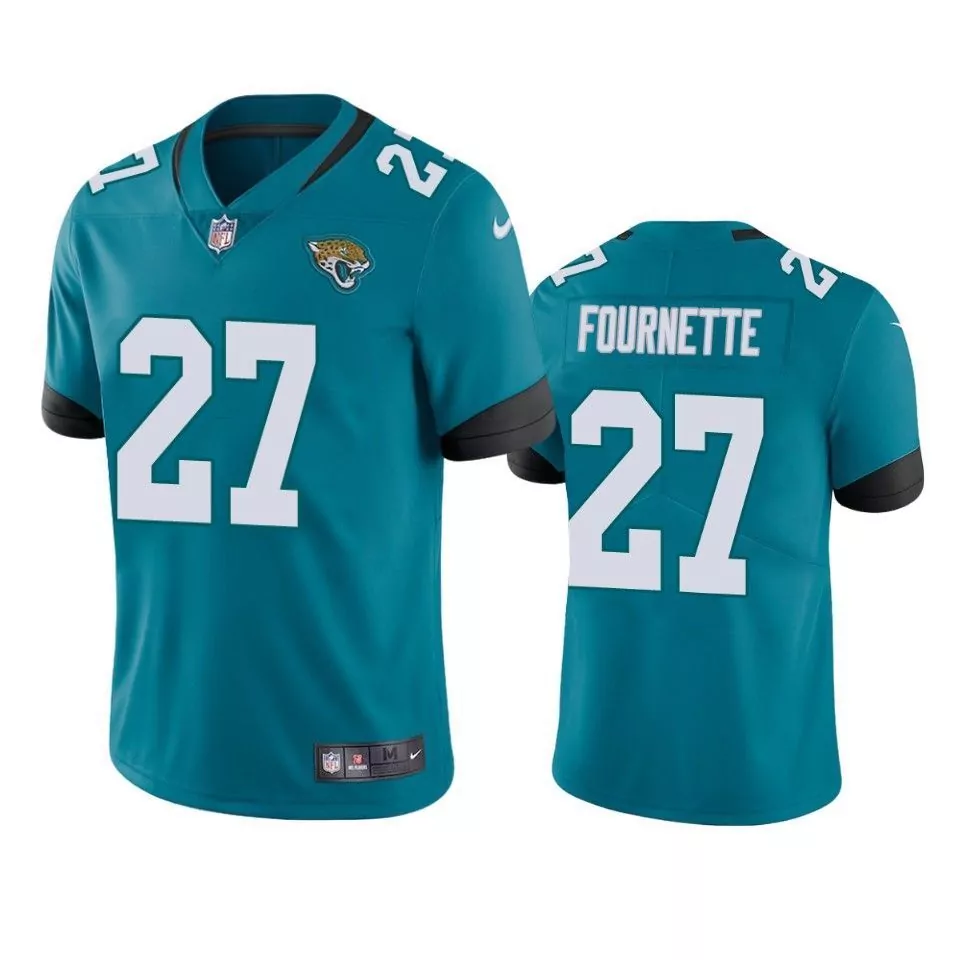 Leonard Fournette 27 Jersey Teal Jacksonville Jaguars Men Black White Vapor Limited
