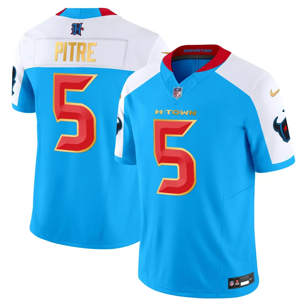 Dameon Pierce 5 Houston Texans Jersey Light Blue H-town Men White Red Gold Alternate