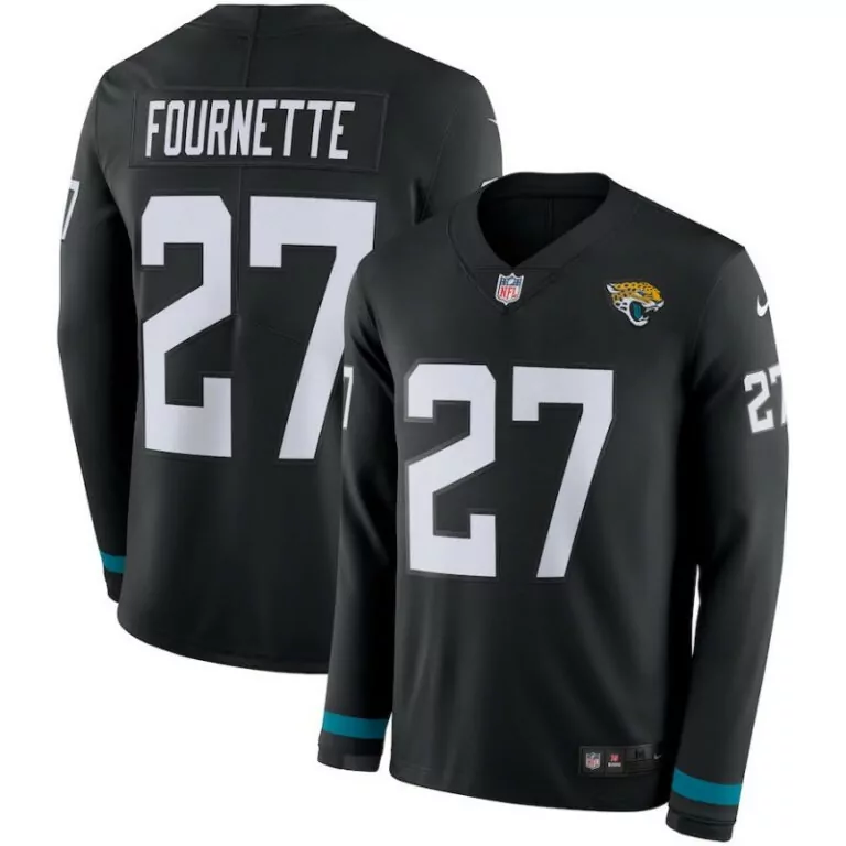Leonard Fournette 27 Jersey Black Jacksonville Jaguars Men White Teal Stitched