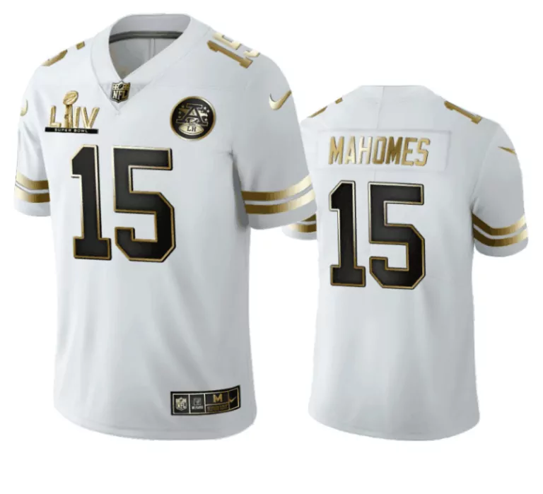 Patrick Mahomes 15 Jersey White Super Bowl Liv Kansas City Chiefs Men Replica Alternate