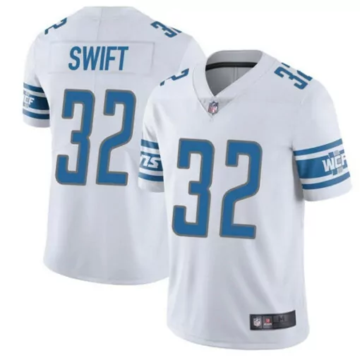 Dandre Swift 32 Lions Jersey White Wcf Men Jerseys Blue Gray Vapor Stitched