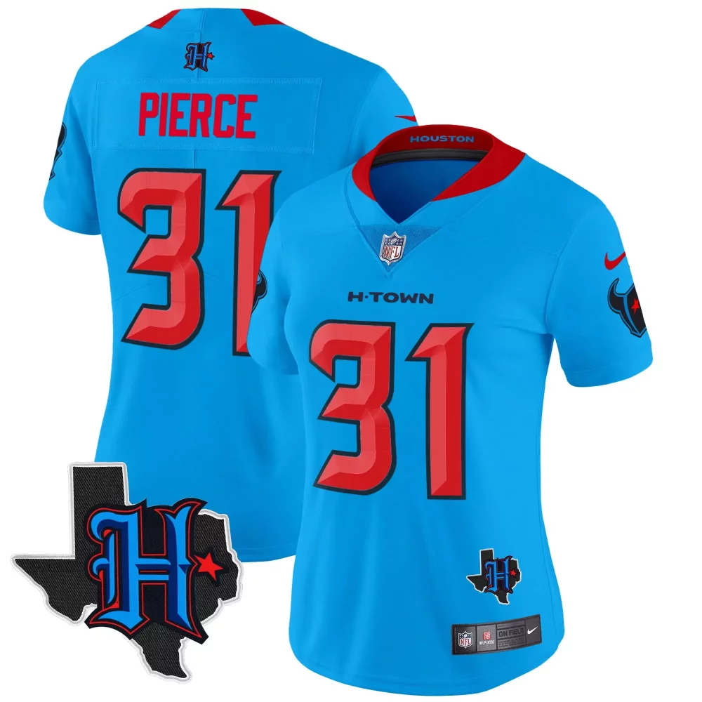 Pierce 31 Houston Texans Jersey Blue H-town Texas State Women Alternate Red Vapor