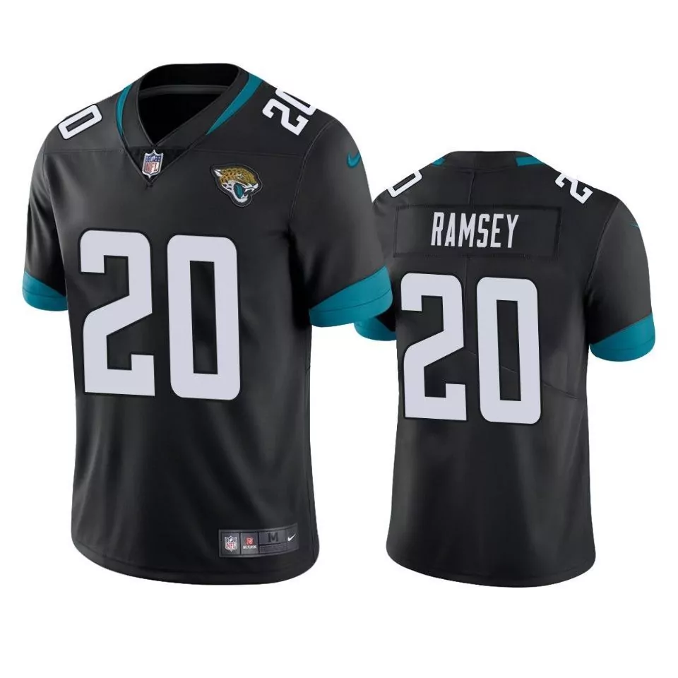 Jalen Ramsey 20 Jersey Black Jacksonville Jaguars Men Teal White Vapor Limited