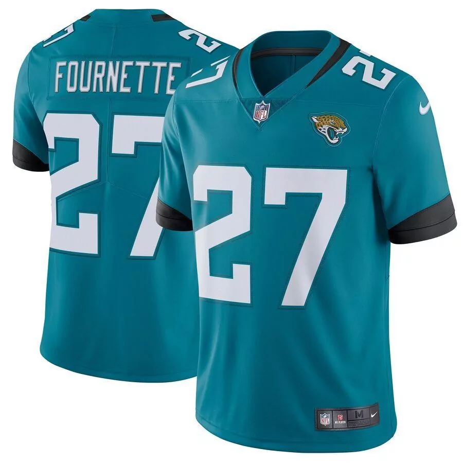 Leonard Fournette 27 Jaguars Jersey Teal Men Standard Black White Vapor Limited