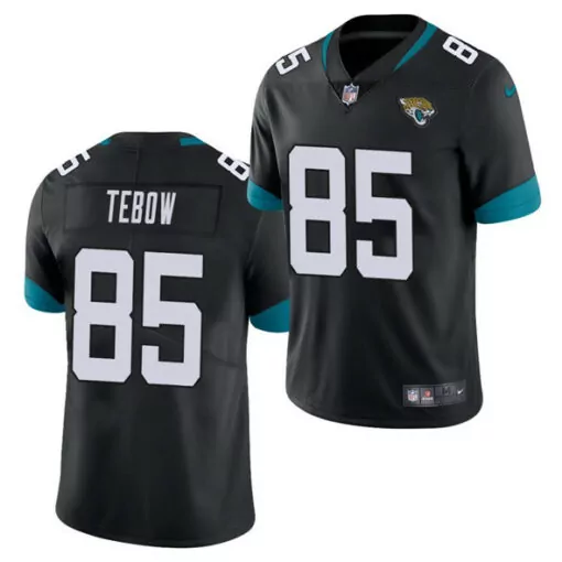 Tim Tebow 85 Jacksonville Jaguars Jersey Black Men American Teal White Vapor Stitched