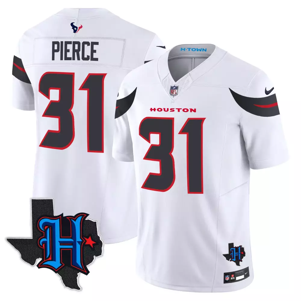 Pierce 31 Houston Texans Jersey White H-town Men Alternate Red Black Vapor Limited