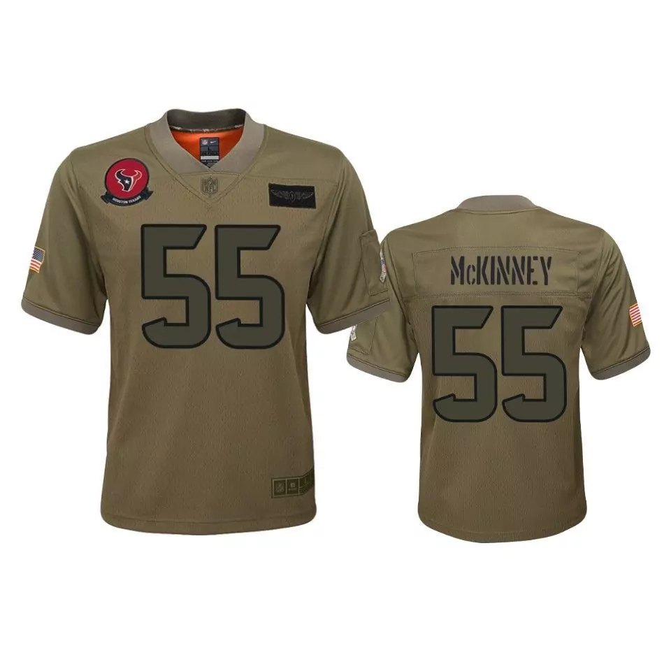 Benardrick Mckinney 55 Jersey Olive Green Salute To Service Houston Texans American Flag