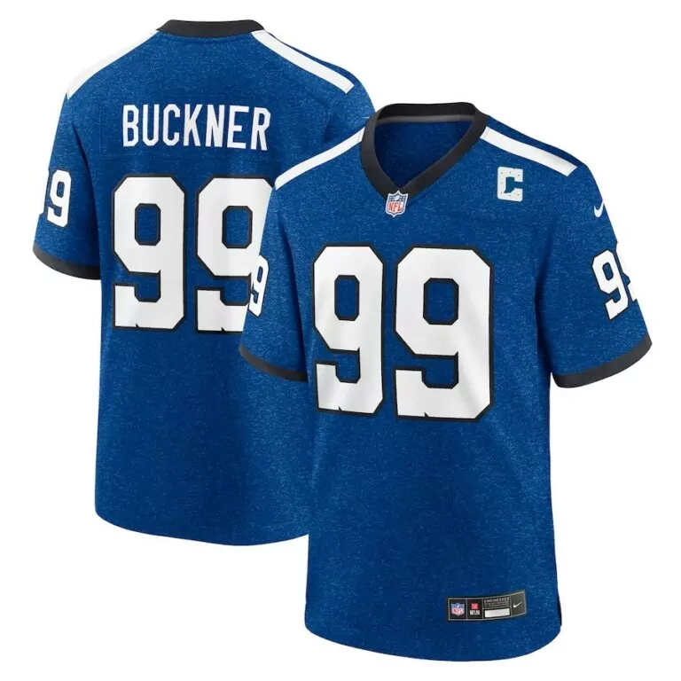 Deforest Buckner 99 Jersey Royal Blue New York Giants Men Standard White Black Alternate