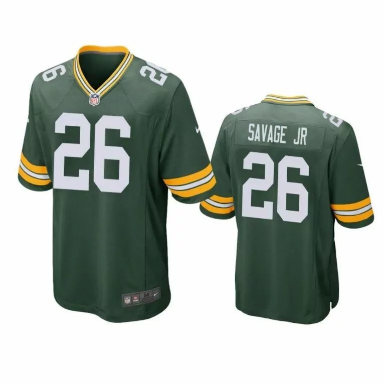 Darnell Savage Jr. 26 Jersey Green Bay Packers Men Yellow White Game