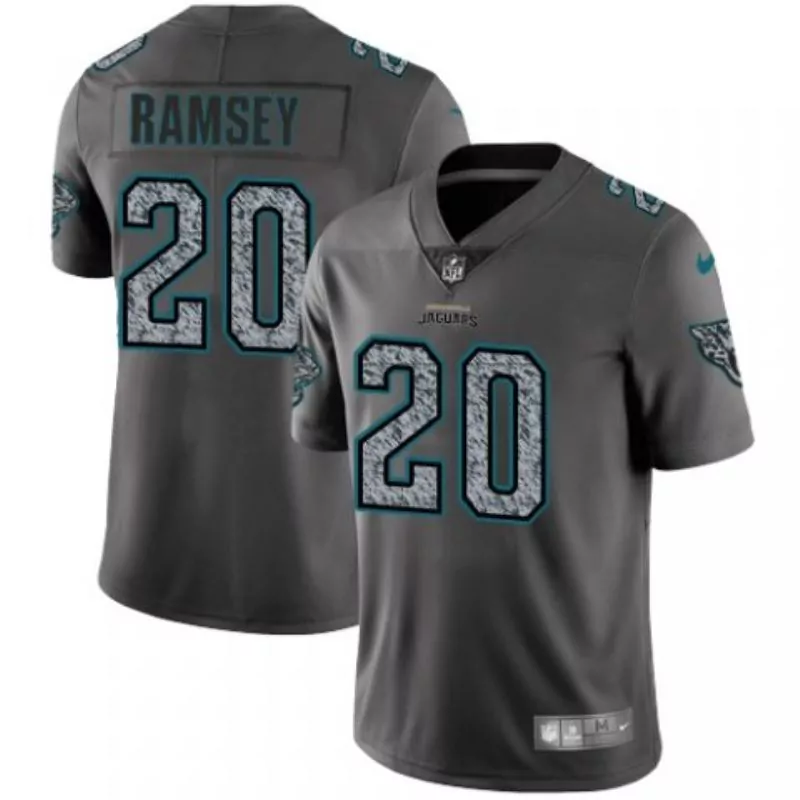 Jalen Ramsey 20 Jaguars Jersey Gray Men Teal Silver Limited