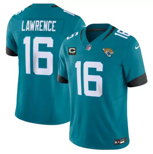 Trevor Lawrence 16 Jaguars Jersey Teal Men Replica White Black Vapor Stitched