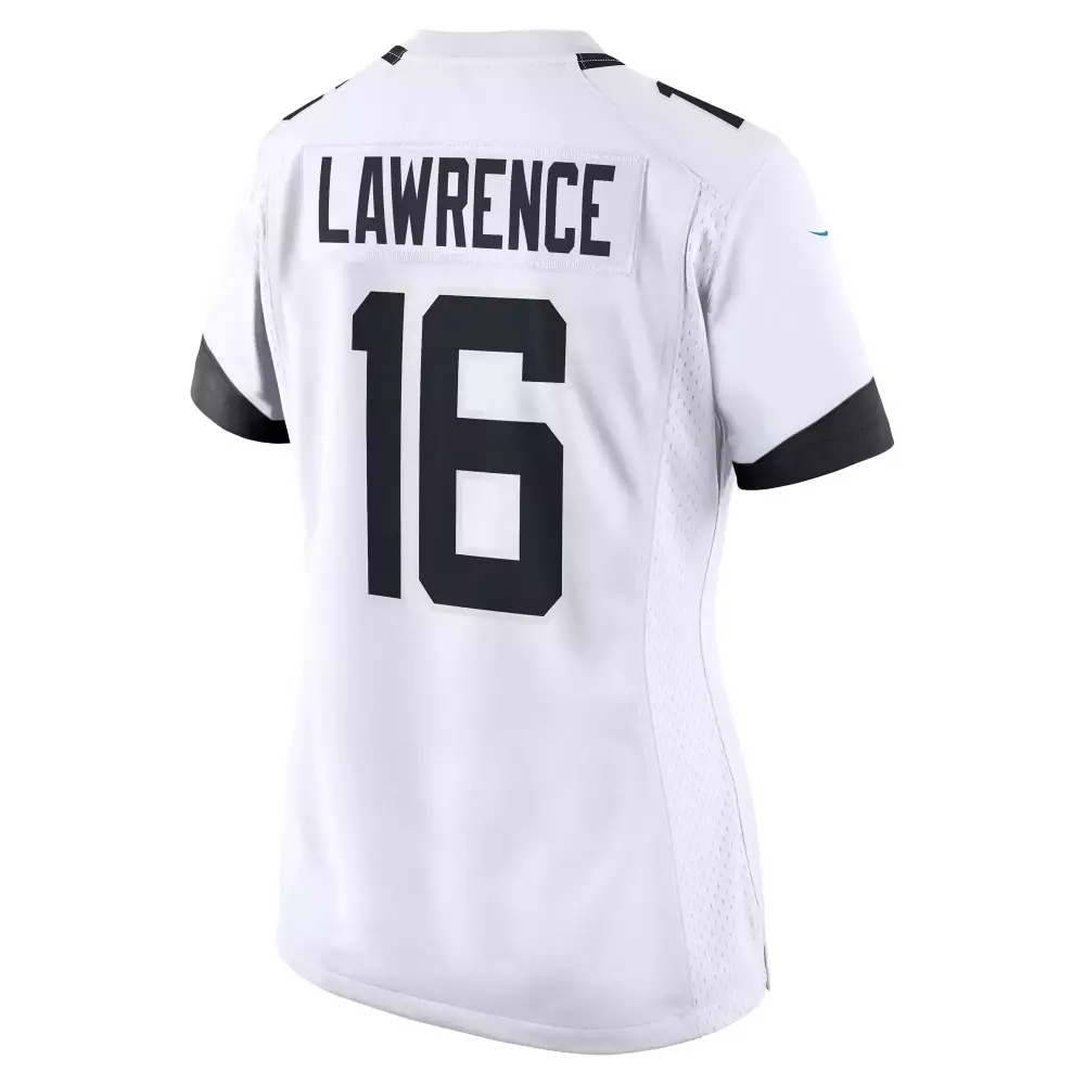 Trevor Lawrence 16 Jersey White Jacksonville Jaguars Women American Black Teal Game
