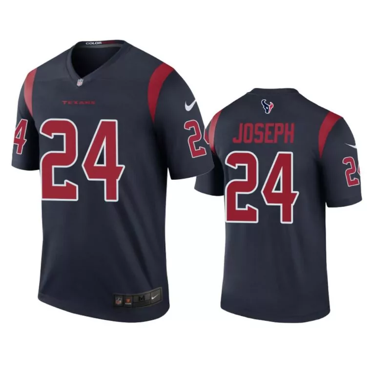 Kerby Joseph 24 Texans Jersey Navy Men Red Rush