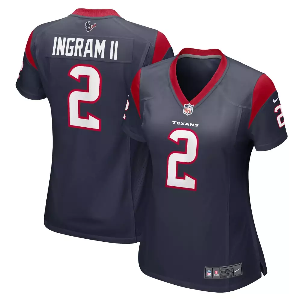 Mark Ingram 2 Texans Jersey Navy Women Player Red Game