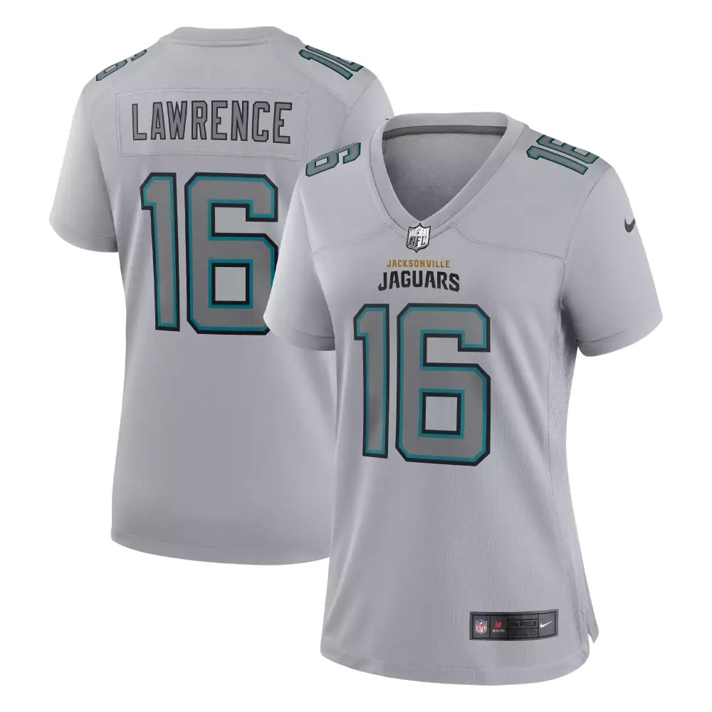 Trevor Lawrence 16 Jersey Light Grey Jacksonville Jaguars Women NFL Teal Dark Fashion
