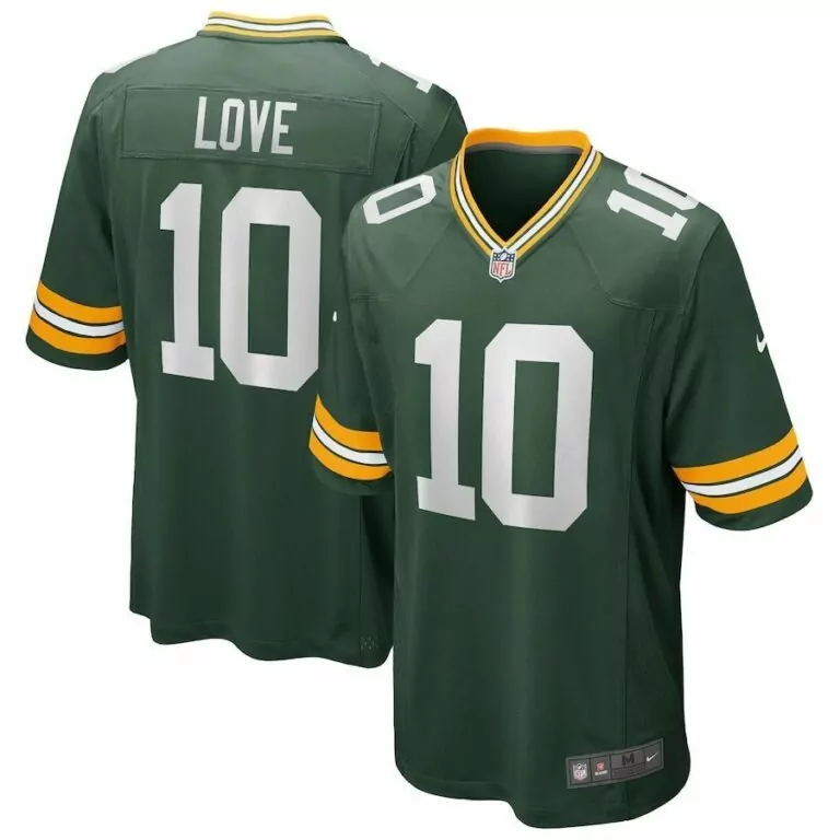 Jordan Love 10 Green Bay Packers Jersey Men Yellow White Game