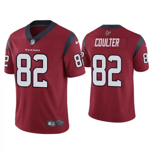Isaiah Coulter 82 Texans Jersey Red Men Standard Dark Blue White Vapor Stitched