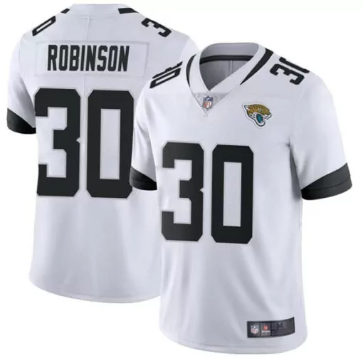Cam Robinson 30 Jersey White Jacksonville Jaguars Men Alternate Black Vapor Stitched