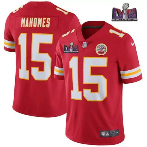 Patrick Mahomes 15 Jersey Red Super Bowl Lvii Champions Kansas City Chiefs Men NFL