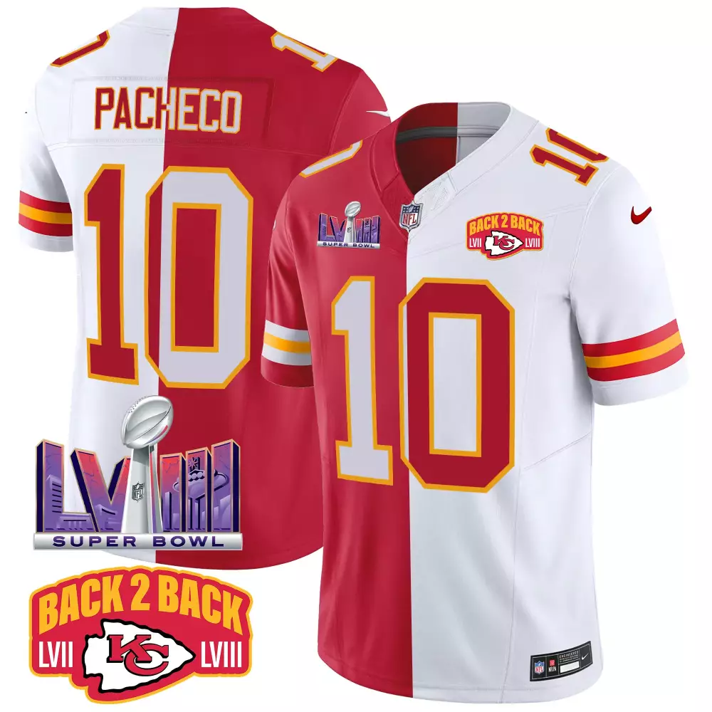 Isiah Pacheco 10 Jersey Red Back 2 Kansas City Chiefs Super Bowl Lvii Lviii Men Player