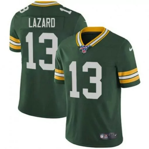 Allen Lazard 13 Green Bay Packers Jersey Men White Yellow Vapor Stitched