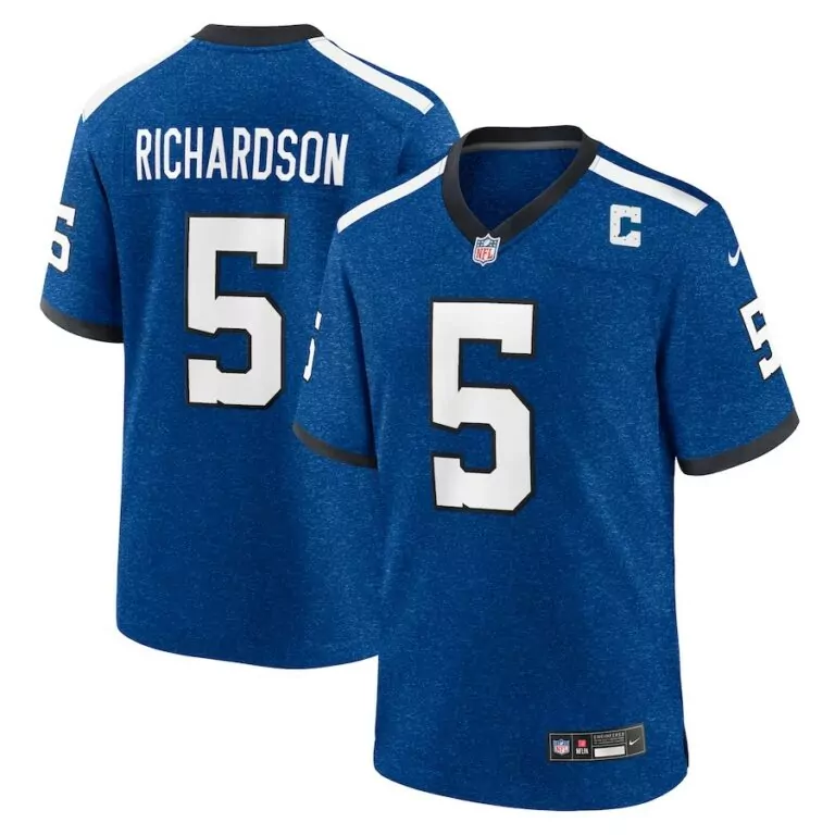 Anthony Richardson Sr. 5 Jersey Royal Blue New York Giants Men Replica White Black