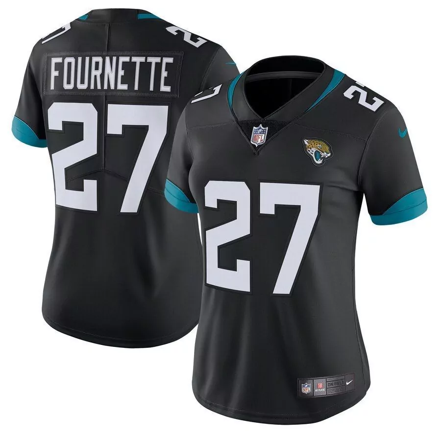 Leonard Fournette 27 Jersey Black Jacksonville Jaguars Women Game Teal White Vapor