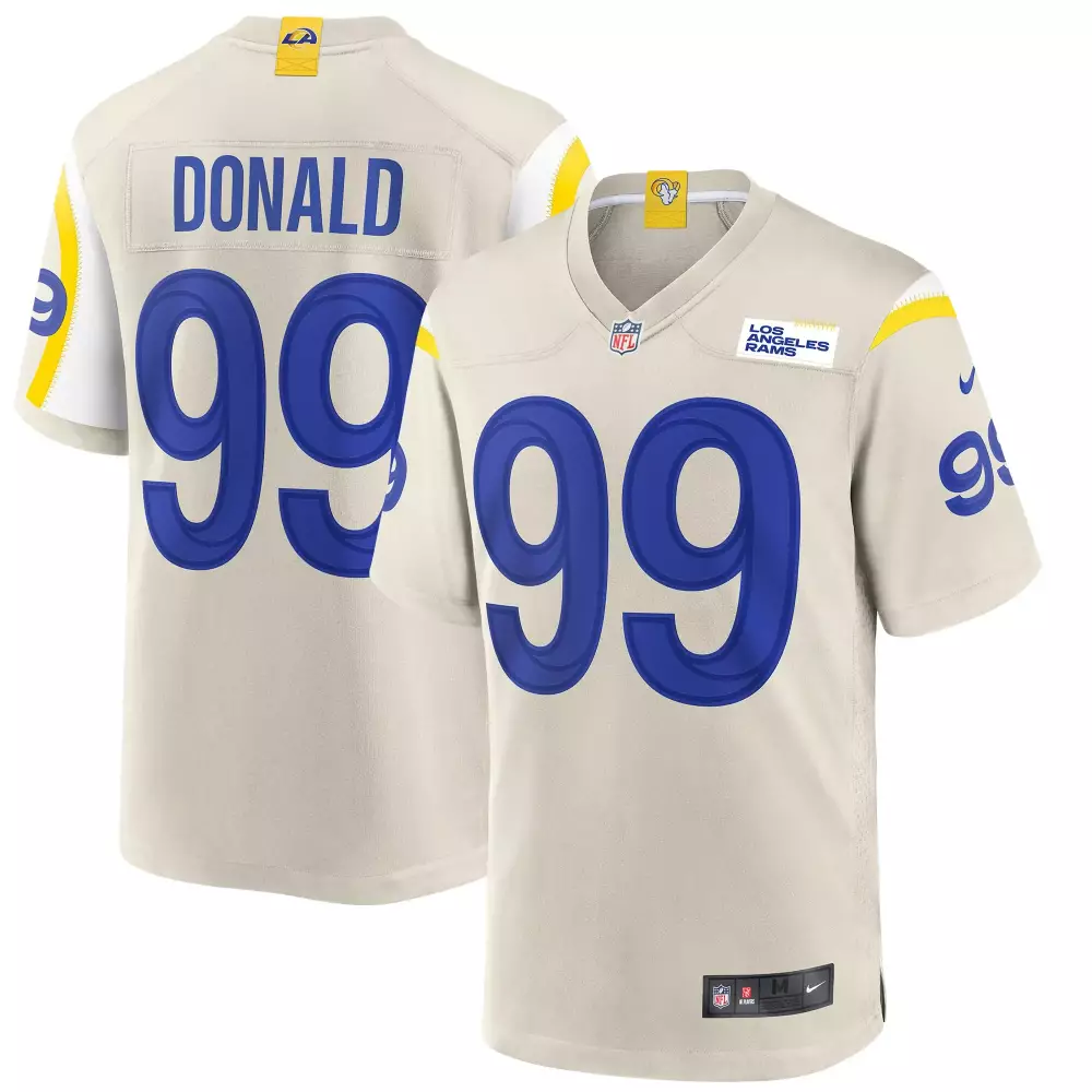 Aaron Donald 99 Los Angeles Rams Jersey Tan Men Official Blue Yellow Game