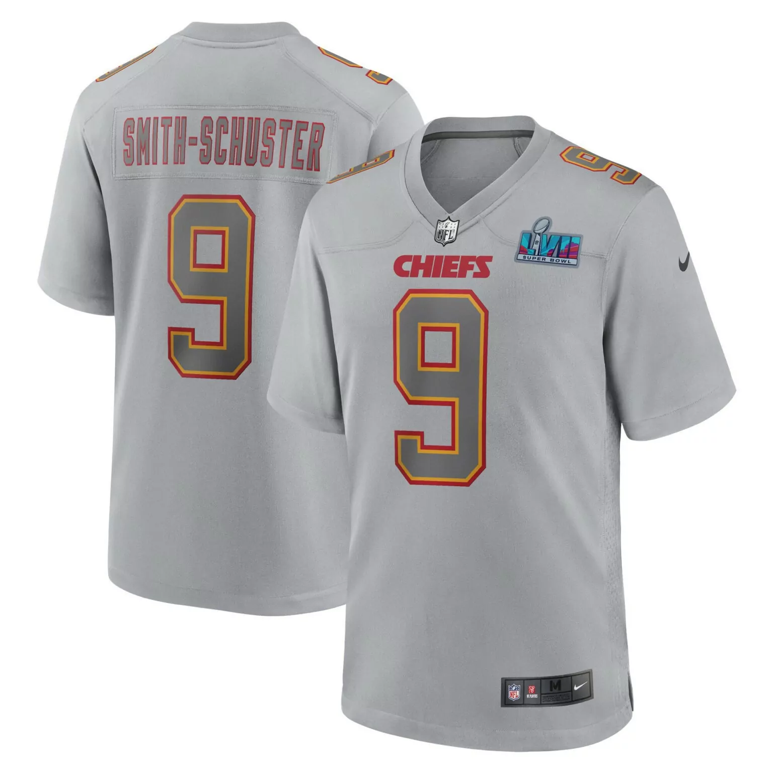 Juju Smith 9 Chiefs Jersey Gray Super Bowl Lvii Men Player Alternate Red Yellow Game