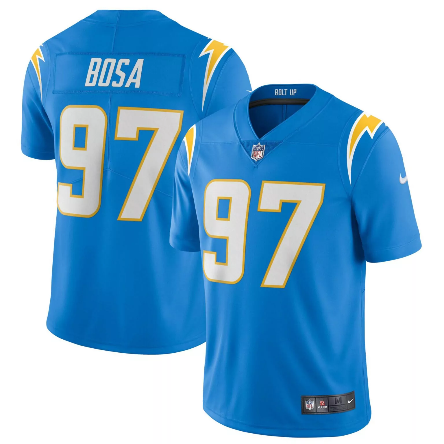 Joey Bosa 97 Los Angeles Chargers Jersey Blue Men Player Yellow White Stitched