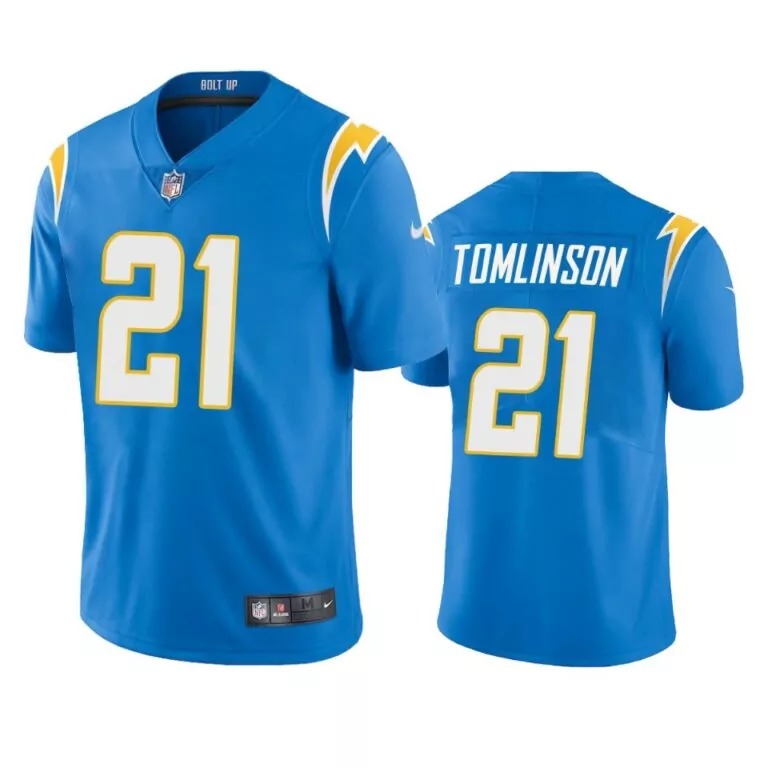 Ladainian Tomlinson 21 Jersey Blue Los Angeles Chargers Men Yellow White Vapor