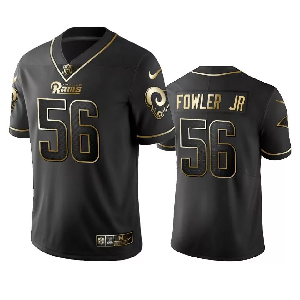 Dante Fowler Jr. 56 Jersey Black Los Angeles Rams Men Afl Gold Vapor Limited