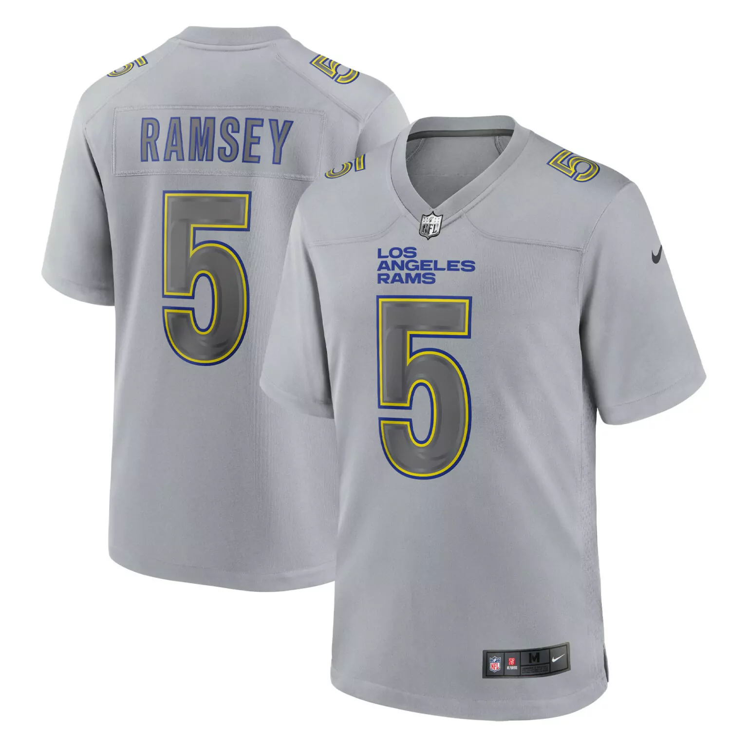 Jalen Ramsey 5 Los Angeles Rams Jersey Gray Men Game Alternate Blue Yellow Fashion