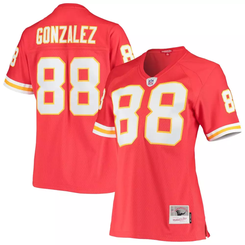 Tony Gonzalez 88 Jersey Red Kansas City Chiefs Men Game Yellow White Legacy