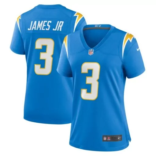Derwin James 3 Jersey Blue Los Angeles Chargers Women Yellow White