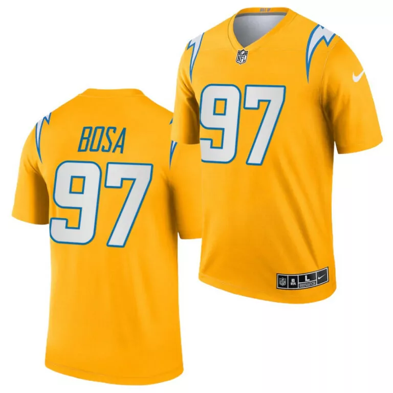Joey Bosa 97 Los Angeles Chargers Jersey Yellow Men Standard Alternate Blue White