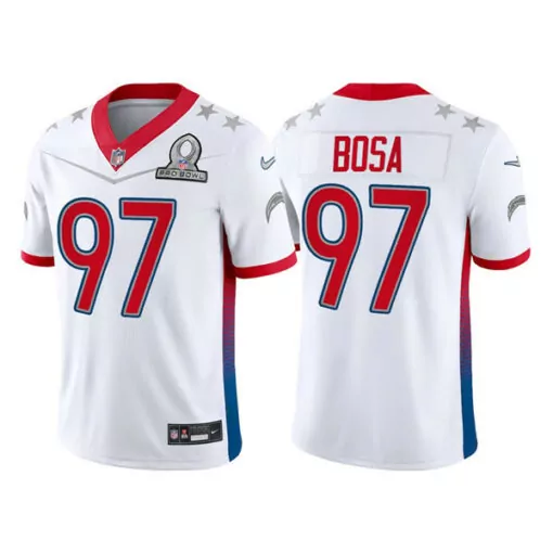 Joey Bosa 97 Pro Bowl Jersey White Red Blue Stitched