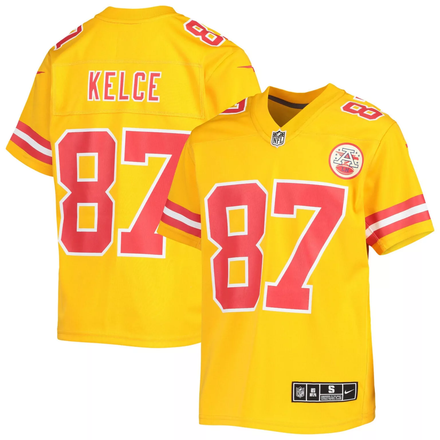 Travis Kelce 87 Jersey Yellow AFC Championship Kansas City Chiefs Nflpa Afl 75th Anniversary