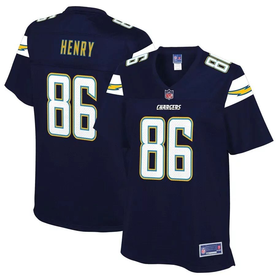 Hunter Henry 86 Chargers Jersey Navy Blue Men Replica White Yellow