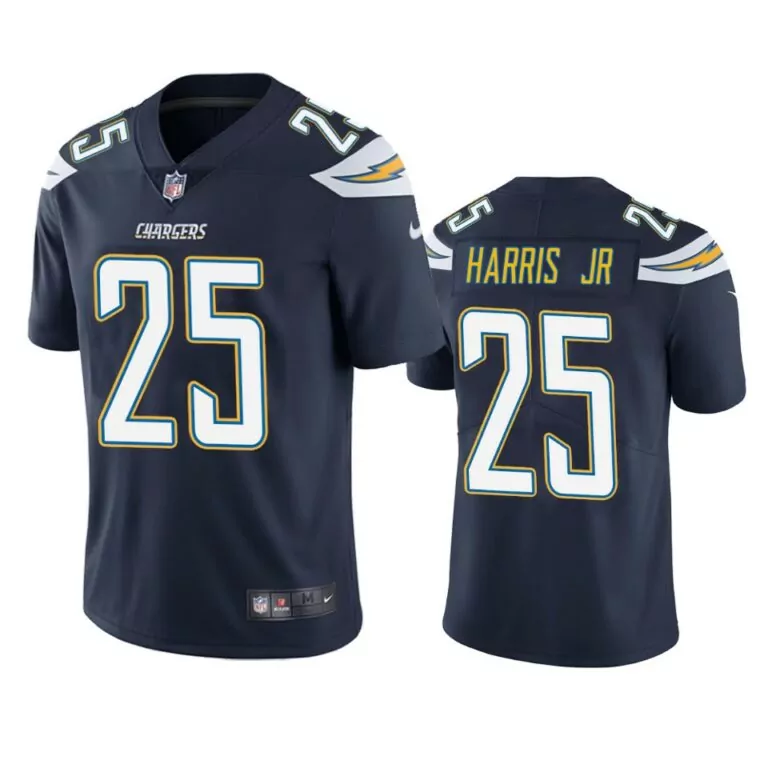 Chris Harris 25 Chargers Jersey Navy Men Yellow White Light Blue Vapor