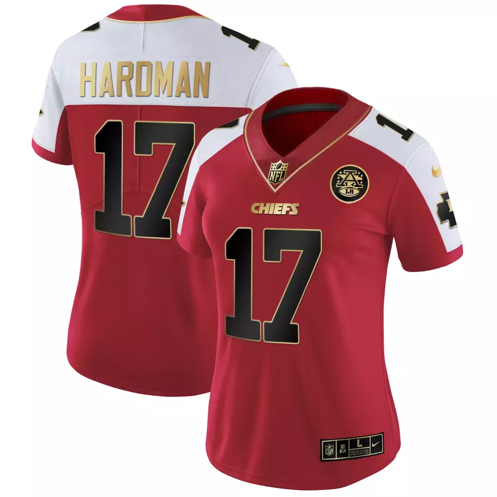 Mecole Hardman 17 Jersey Red Kansas City Chiefs Women Alternate Split Design White