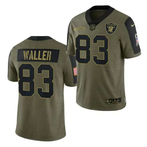 Darren Waller 83 Raiders Jersey Olive Green Men Player Alternate Custom Design Black