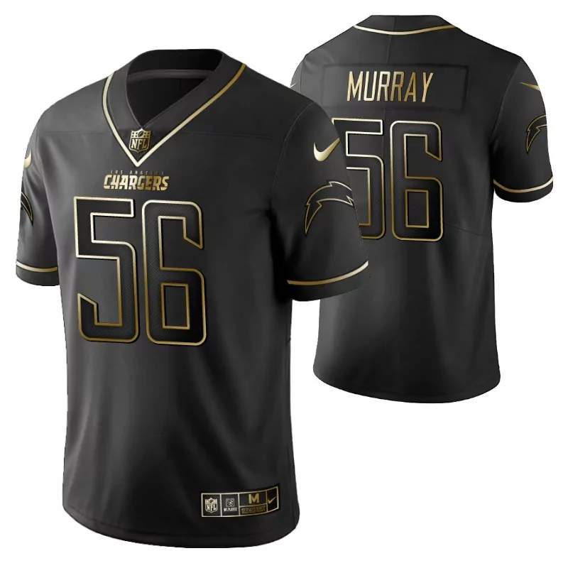 Kenneth Murray 56 Jersey Black Los Angeles Chargers Men Gold