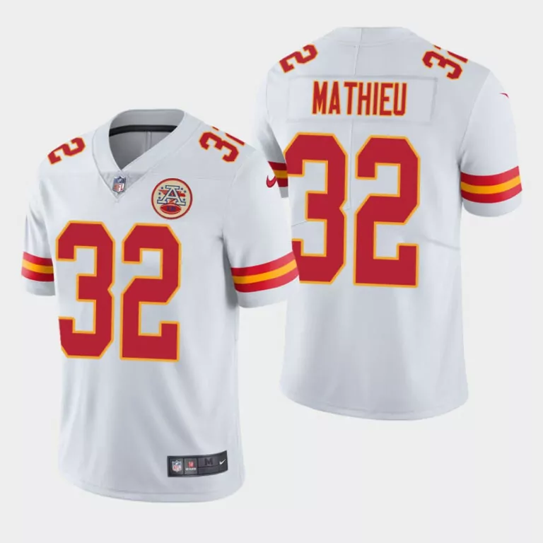 Tyrann Mathieu 32 Jersey White Kansas City Chiefs Men Alternate Red Yellow Vapor