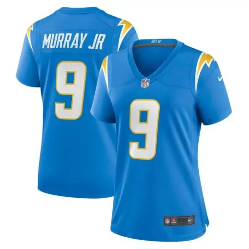 Kenneth Murray 9 Jersey Blue Los Angeles Chargers Women Full_dye Yellow White Game