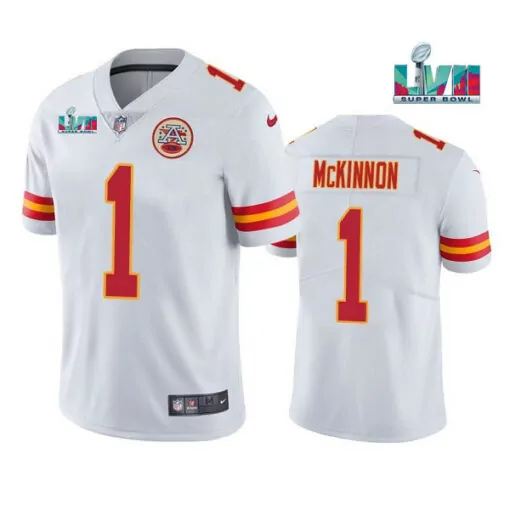 Jerick Mckinnon 1 Jersey White Super Bowl Lvii Kansas City Chiefs Men Red Yellow