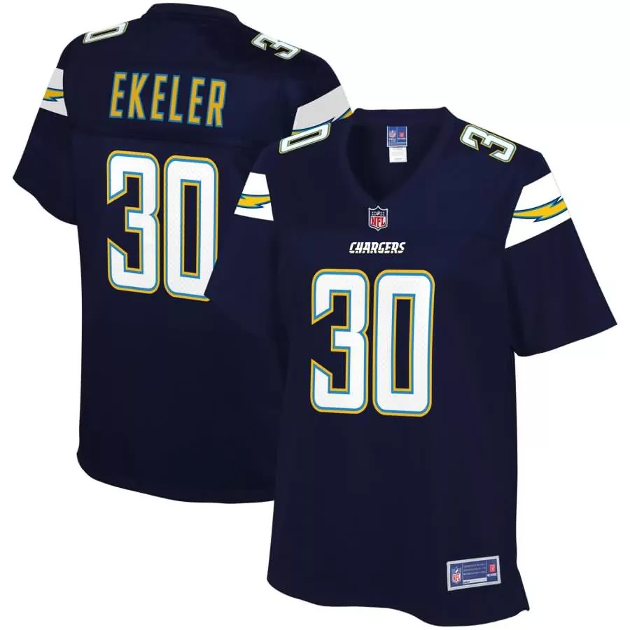 Austin Ekeler 30 Chargers Jersey Navy Men Yellow White Pro